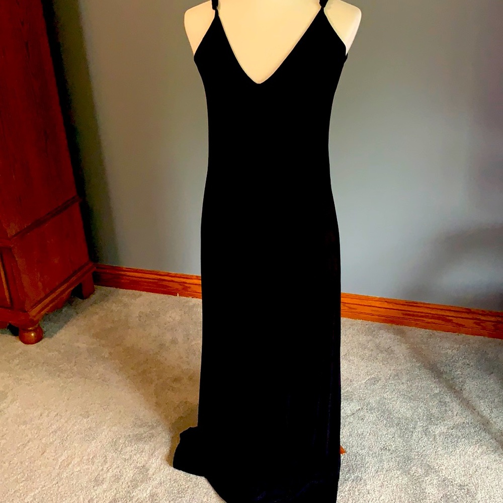 Black modal maxi dress